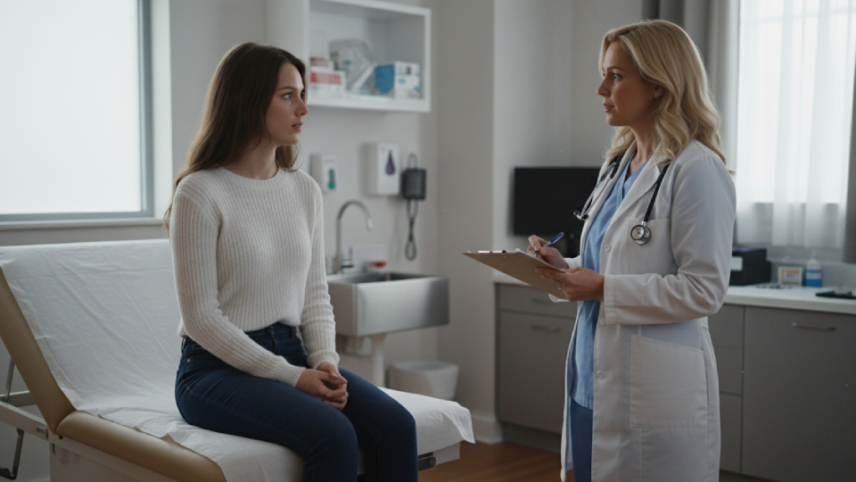 Девушка на приеме у врача