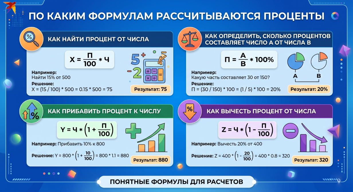 Проценты инфографика