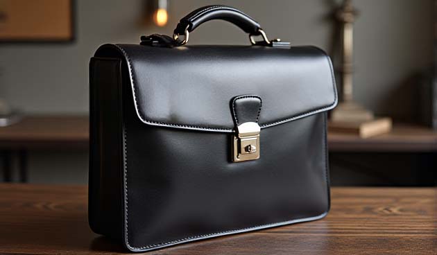 Качественный кожаный портфель или сумка для документов