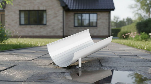 Водостоки из ПВХ. Фото: Павел Громов / Нейросеть