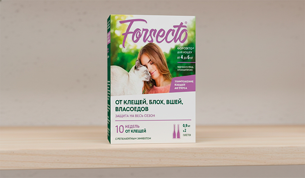 Капли от блох и клещей «Форсекто»