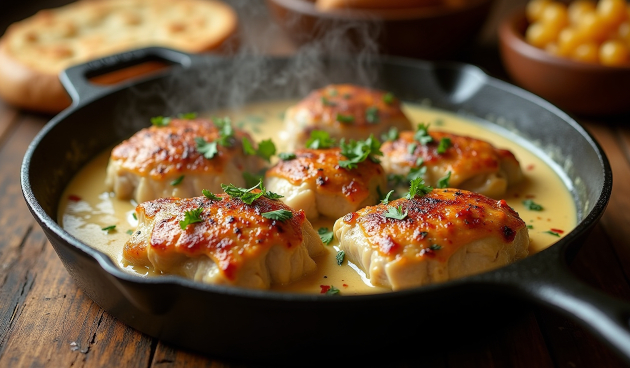 Шкмерули по-грузински на сковороде