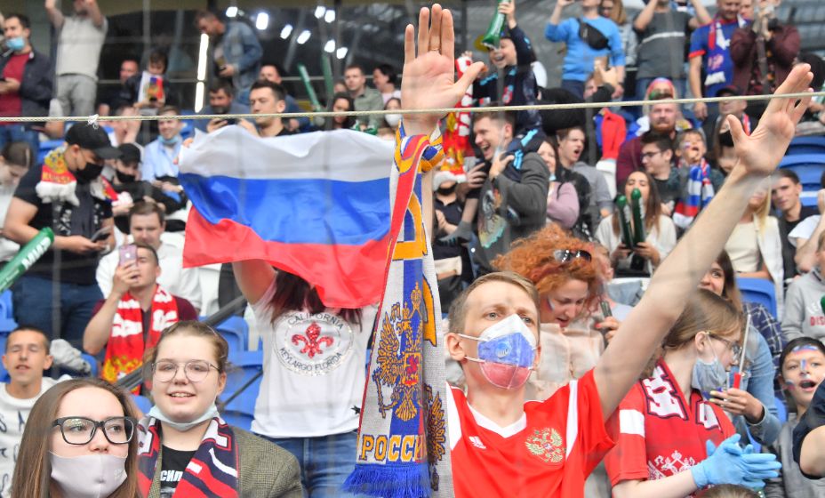 Трибуны были рады встрече со сборной России. Фото: Владимир Веленгурин, «КП Спорт»