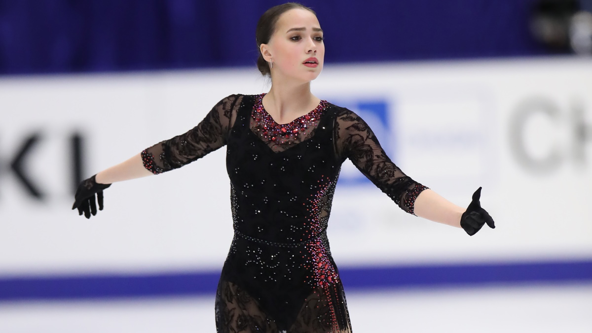 Короткая программа прошла для Загитовой с ошибками.  Фото: GLOBAL LOOK PRESS