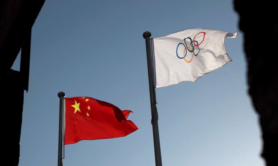Флаги Китая и Олимпиады