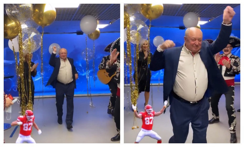 Алексей Мишин станцевал для Туктамышевой на ее дне рождения. 
Фото: Instagram  