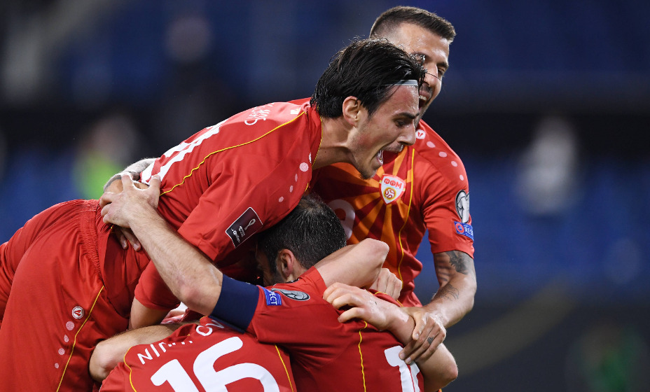 Футболисты сборной Северной Македонии выбили Италию в стыке за выход в финал ЧМ-2022. Фото: Global Look Press