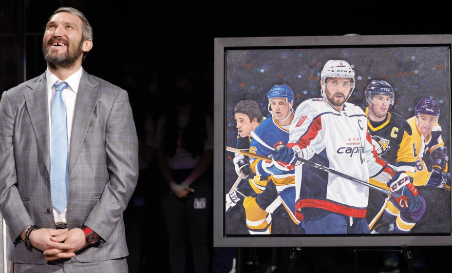 Александр Овечкин - великий спортсмен, которого рисуют на картинах. Фото: Reuters