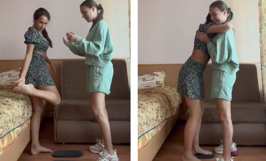 Загитова и Щербакова встали на гвозди. 
Фото: Канал 