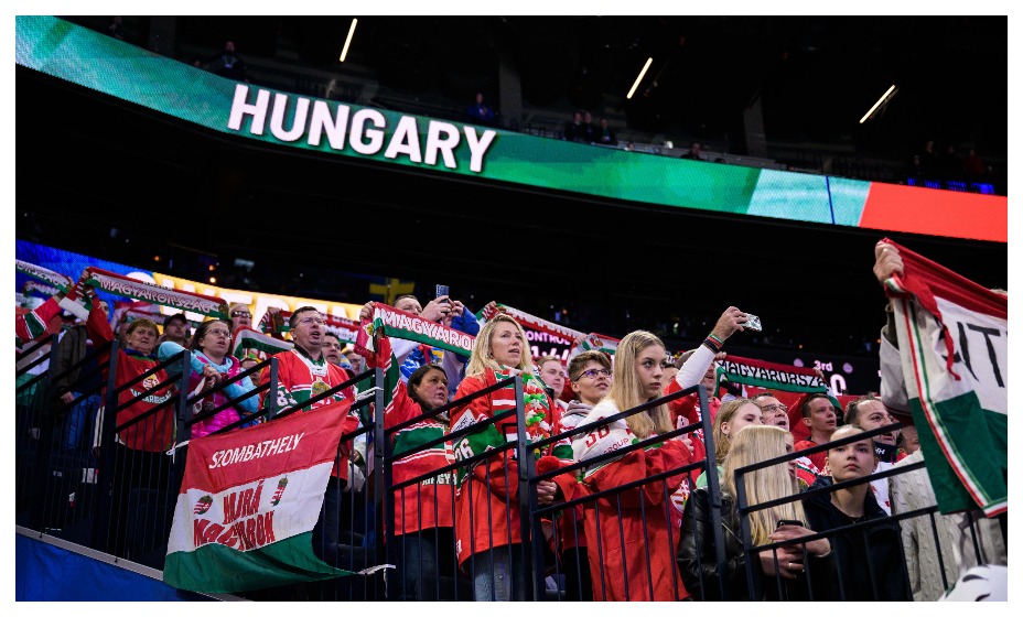 Один из болельщиков сборной Венгрии пришел на матч в футболке с надписью «Россия». Фото: Global Look Press