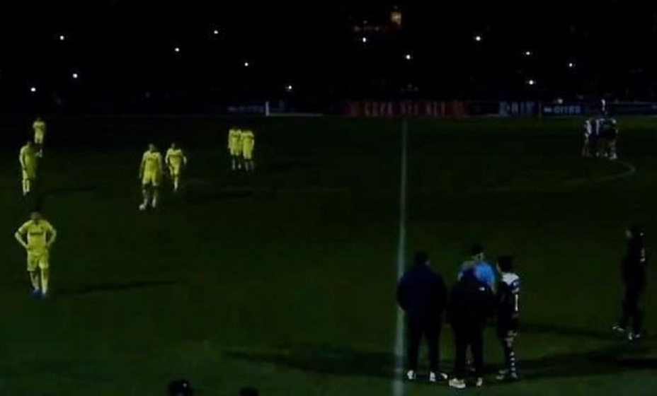 Матч Кубка Испании не смогли доиграть за проблем с освещением. Фото: соцсети Madrid My DNA