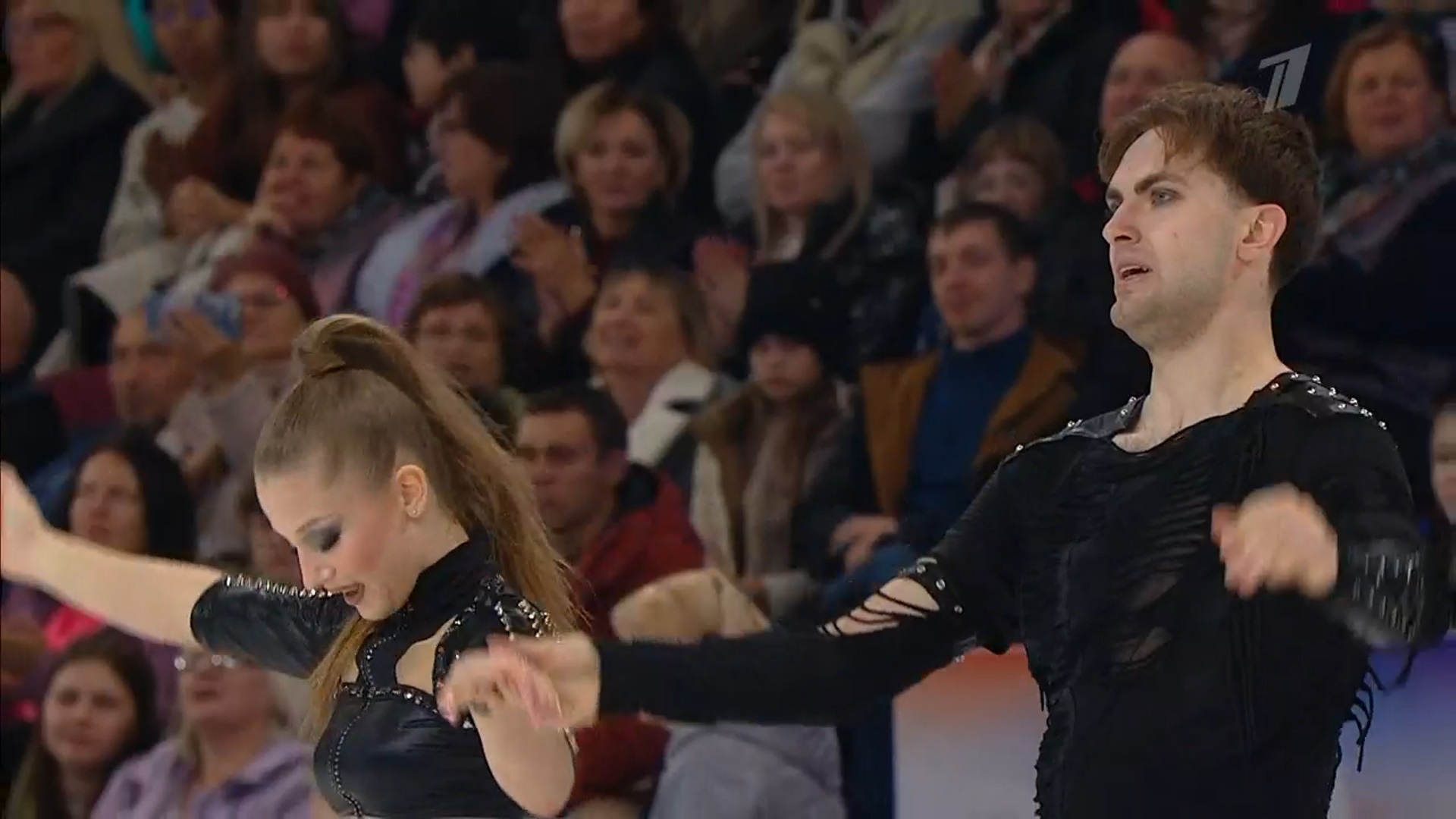 Василиса Кагановская и Максим Некрасов. Фото: стоп-кадр прямого эфира