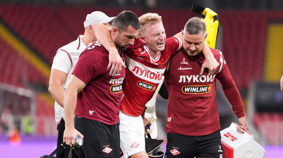 Руслан Литвинов получил травму в игре "Спартак" - "Зенит". Фото: Feoktistov Alexander/FC Spartak-Moscow/Global Look Press
