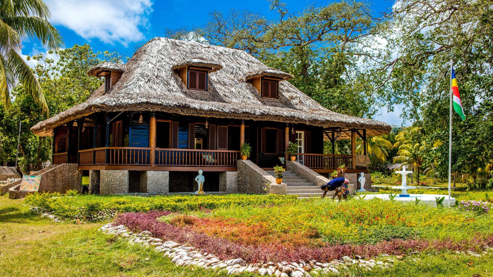 Плантационный дом, старейший образец французской колониальной архитектуры, L'Union Estate.