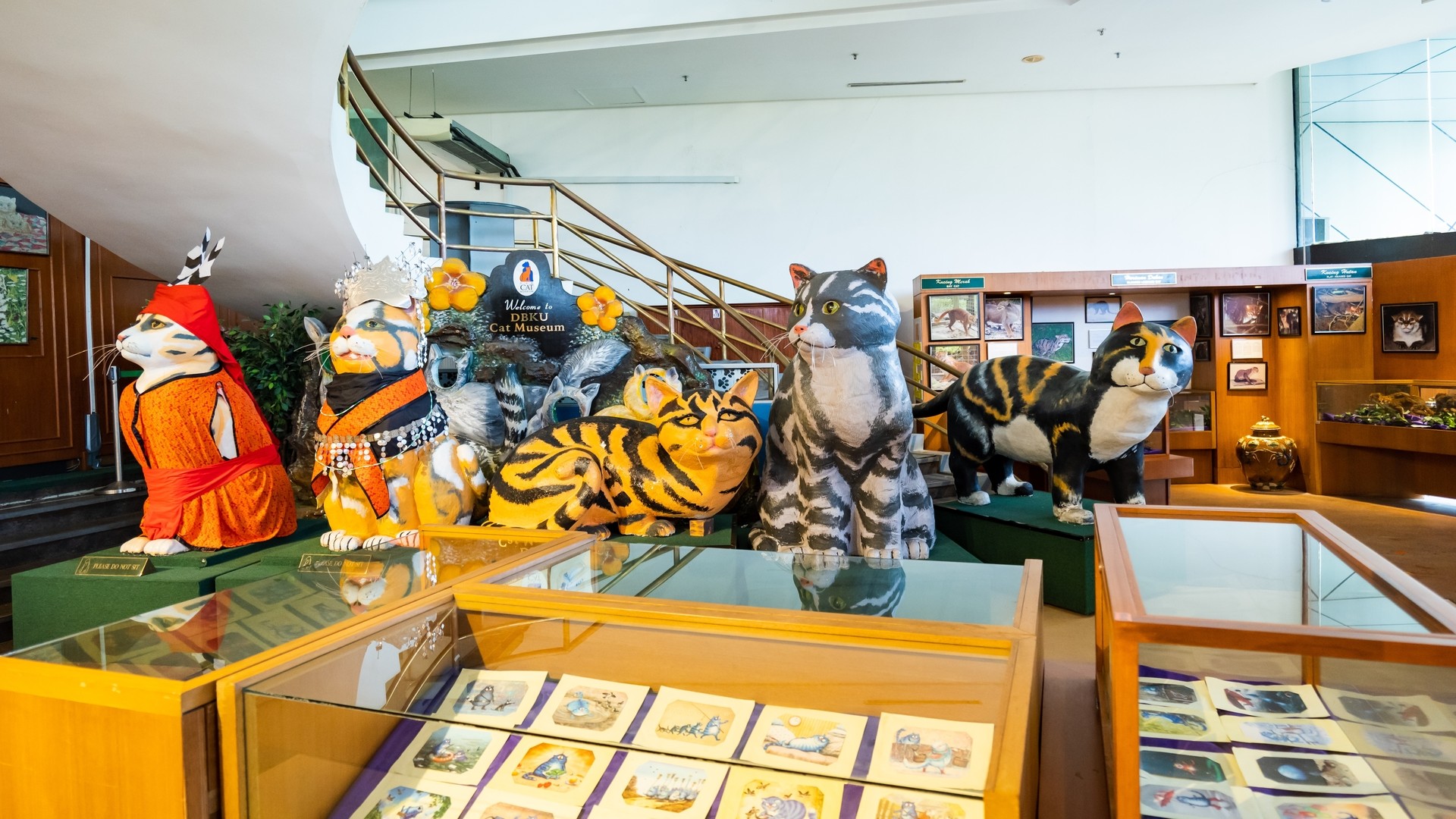 Интерьер Музея кошек Кучинга, Саравак, Малайзия.